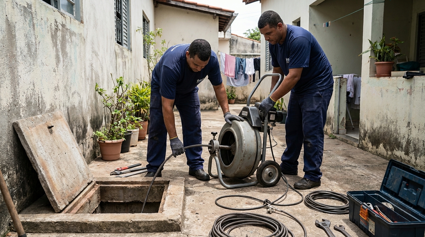 Desentupimento de Coluna Sanitária em Campos dos Goytacazes‑RJ